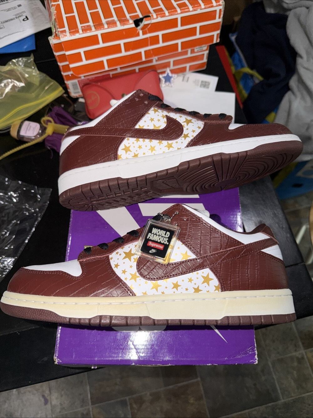 Size 11 - Supreme x Nike Dunk OG SB QS Low Barkroot Brown